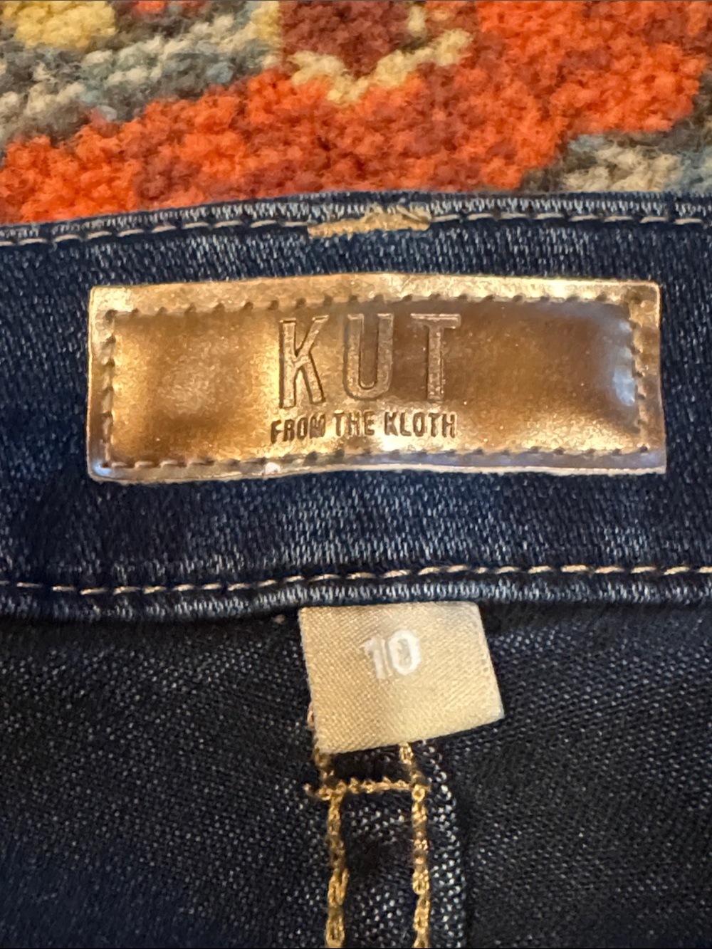 Kut from the Kloth Wide-Leg Dark Blue Denim Jeans - Picture 2 of 6